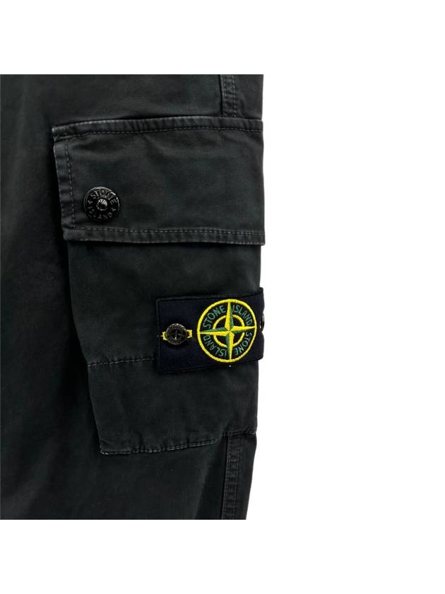 Wappen Patch Slim Fit Straight Pants Black - STONE ISLAND - BALAAN 4