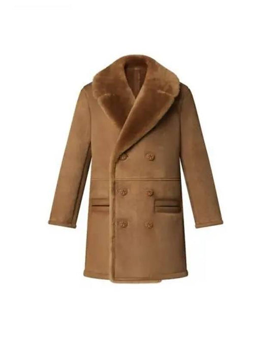 Merino shearling fleece double breasted coat 1AAG97 - LOUIS VUITTON - BALAAN 1