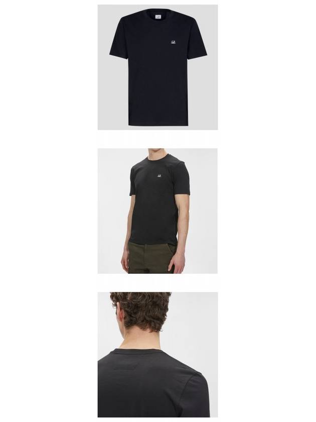 Mini Logo Printing Short Sleeve T-Shirt Black - CP COMPANY - BALAAN 5