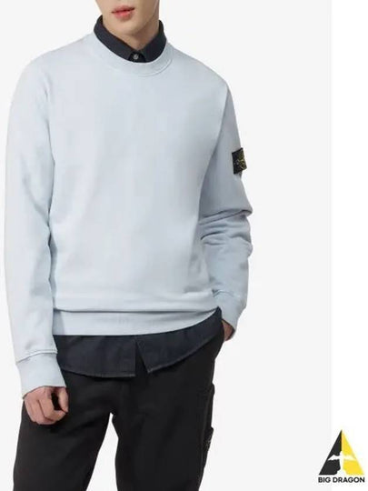 Wappen Patch Garment Dyed Sweatshirt Light Blue - STONE ISLAND - BALAAN 2