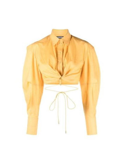 La Chemise Plidao Crop Shirt Light Yellow - JACQUEMUS - BALAAN 2