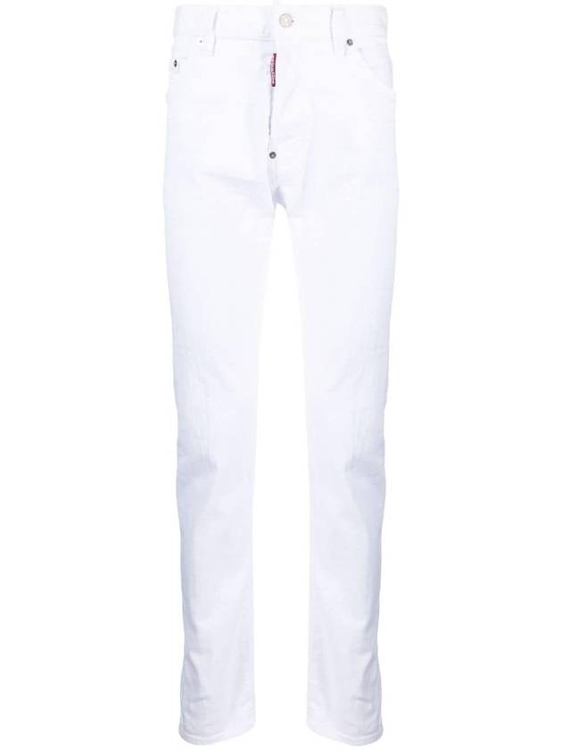 24 ss Stretch Cotton Pants WITH Leather Logo Patch S74LB1492S39781100 B0650979920 - DSQUARED2 - BALAAN 2