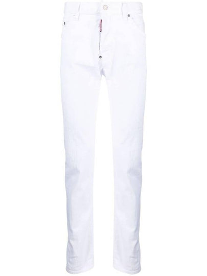 24 ss Stretch Cotton Pants WITH Leather Logo Patch S74LB1492S39781100 B0650979920 - DSQUARED2 - BALAAN 2