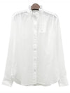 Gamble Organic Cotton Shirt White - ISABEL MARANT ETOILE - BALAAN 3