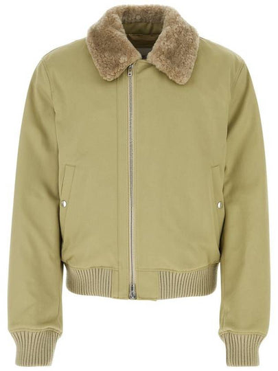 cotton shearling bomber jacket hunter - BURBERRY - BALAAN 2