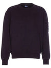 Brushed and Emerized Diagonal Fleece Lens Sweatshirt Purple - CP COMPANY - BALAAN 2