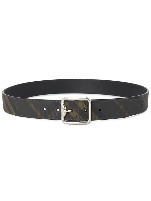 Check Pattern Buckle Leather Belt Blue - BURBERRY - BALAAN 4