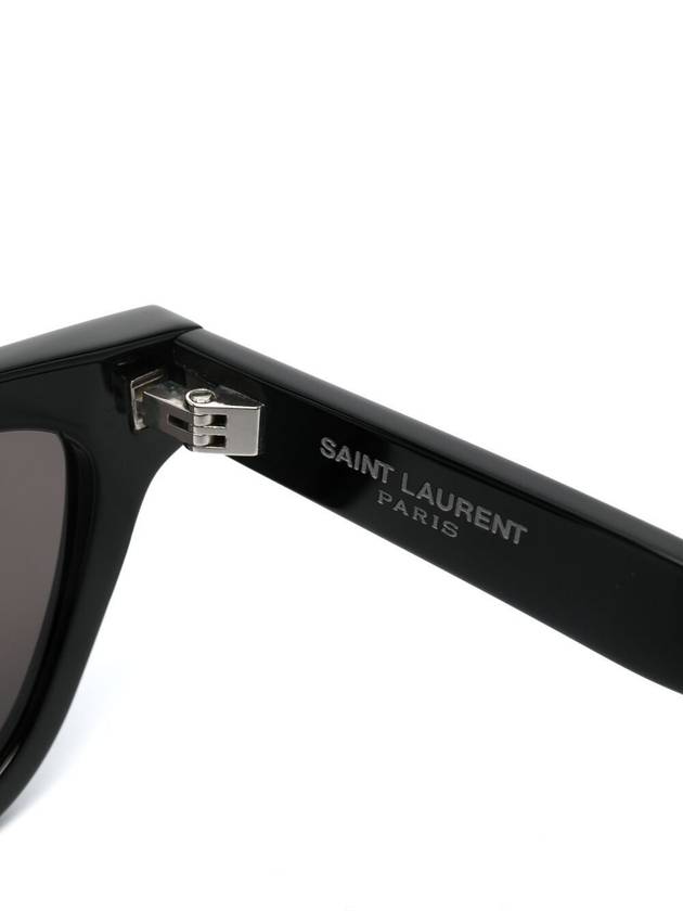 SL 46 Logo Sunglasses Black - SAINT LAURENT - BALAAN 3