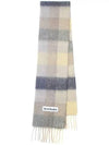 Check Mohair Muffler Vanilla Beige Lavender - ACNE STUDIOS - BALAAN 3