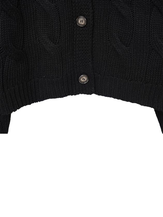 Turtleneck Cropped Knit Cardigan Black - HIGH SCHOOL DISCO - BALAAN 6