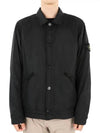 Men's Garment Dyed Crinkle Reps Nylon Shirt Jacket Black - STONE ISLAND - BALAAN 3