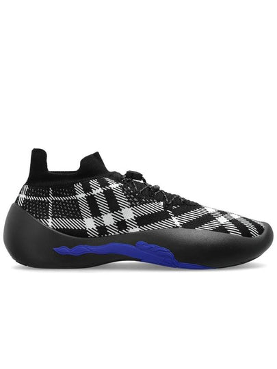 Check Knit Neptune Low Top Sneakers Eclipse - BURBERRY - BALAAN 2