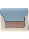 Saffiano Tri-Fold Half Wallet Blue - MARNI - BALAAN 2