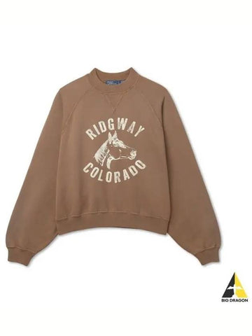 W Graphic Fleece Sweatshirt RL Brown - POLO RALPH LAUREN - BALAAN 1