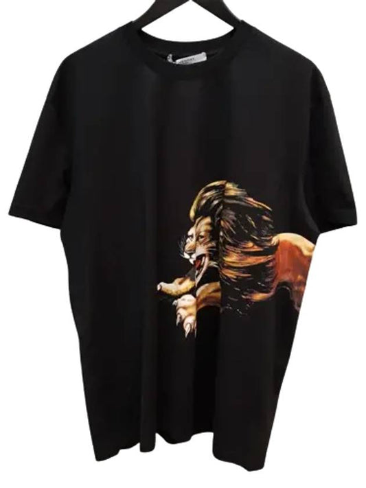 Leo Print Short Sleeve T-Shirt Black - GIVENCHY - BALAAN 2