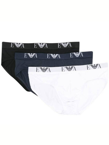 Cotton Briefs 3 Pack Black - EMPORIO ARMANI - BALAAN 1