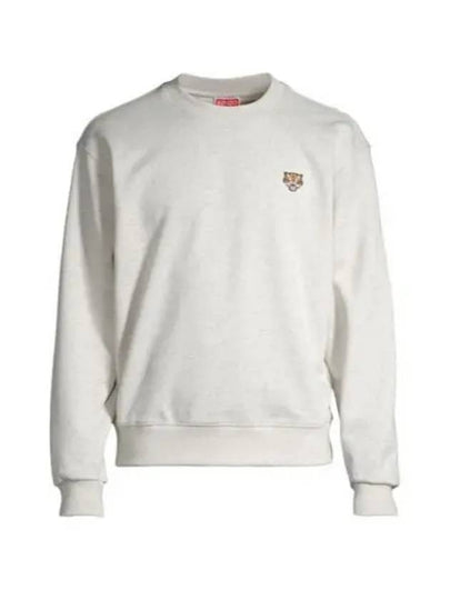 Lucky Tiger Embroidered Sweatshirt Pale Grey - KENZO - BALAAN 2