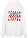 Logo Tape Print Oversized Hoodie White - MAISON MARGIELA - BALAAN 2