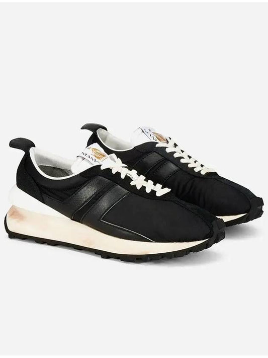 Bumper Nylon Low Top Sneakers Black - LANVIN - BALAAN 2