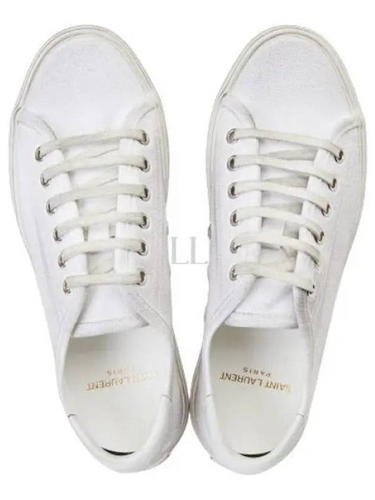 Women's Malibu Canvas Low Top Sneakers White - SAINT LAURENT - BALAAN 2