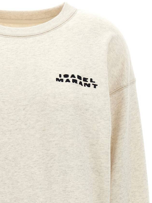 Shard Embroidered Logo Sweatshirt Ecru - ISABEL MARANT - BALAAN 4