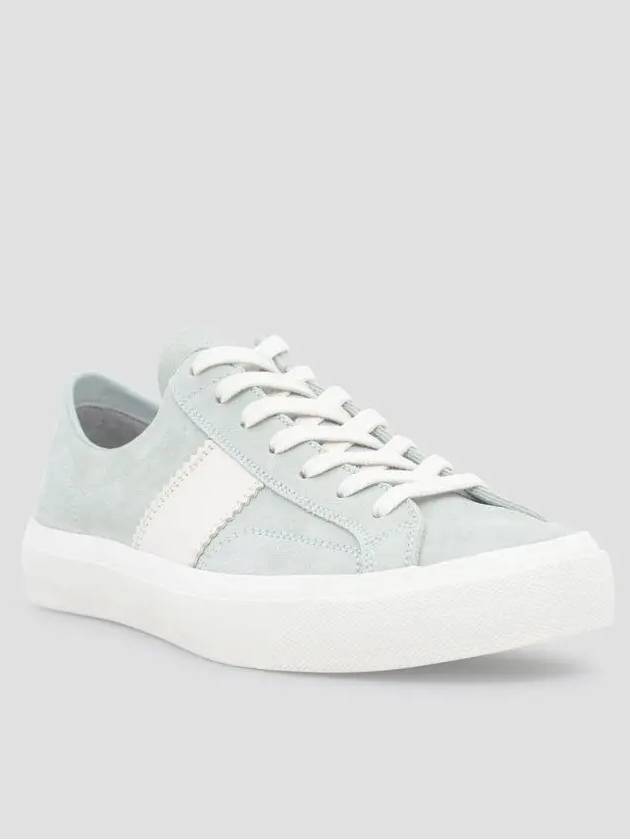 Logo Detail Suede Low Top Sneakers Mint - TOM FORD - BALAAN 3