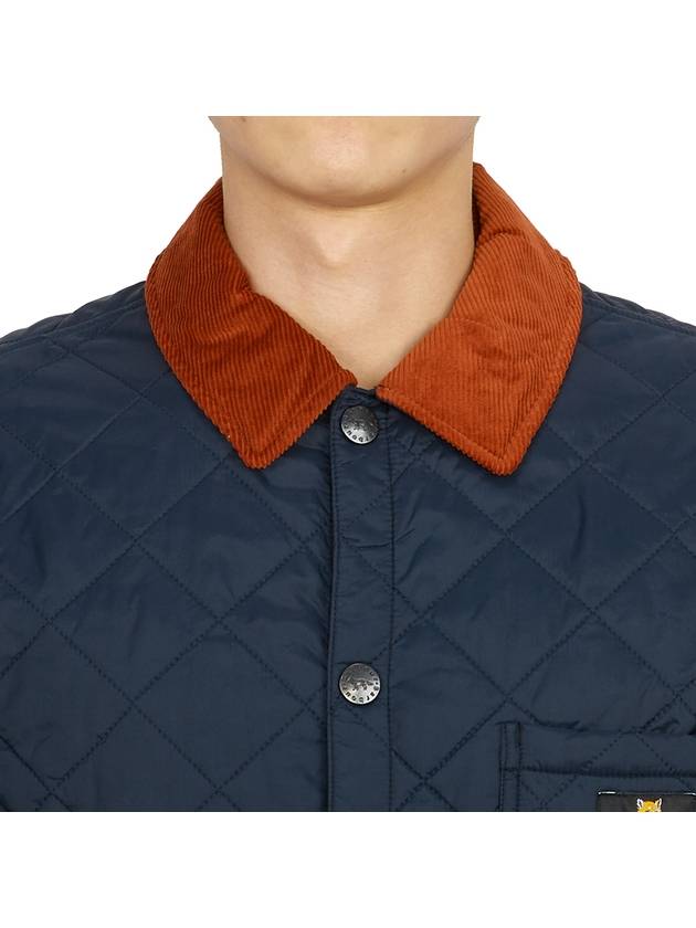 Kenning Quilting  Logo Patch Jacket Navy - BARBOUR - BALAAN 9