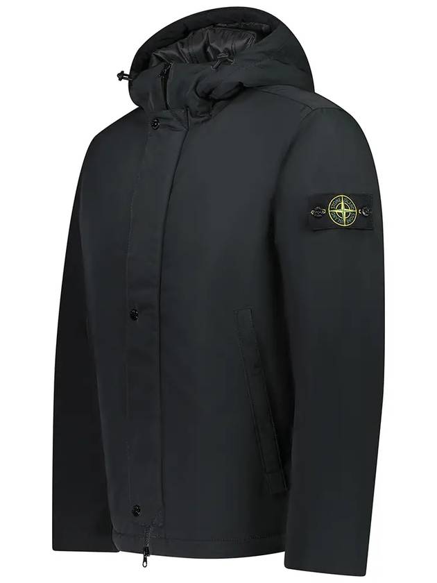 Techno Fabric Hooded Jacket Black - STONE ISLAND - BALAAN 3