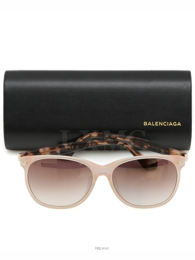 Sunglasses BA0079 Pink Beige Leopard - BALENCIAGA - BALAAN 10