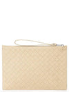 Intrecciato Strap Large Clutch Bag Porridge - BOTTEGA VENETA - BALAAN 4