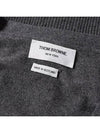 Men's Diagonal Classic Cashmere Cardigan Mid Grey - THOM BROWNE - BALAAN 7