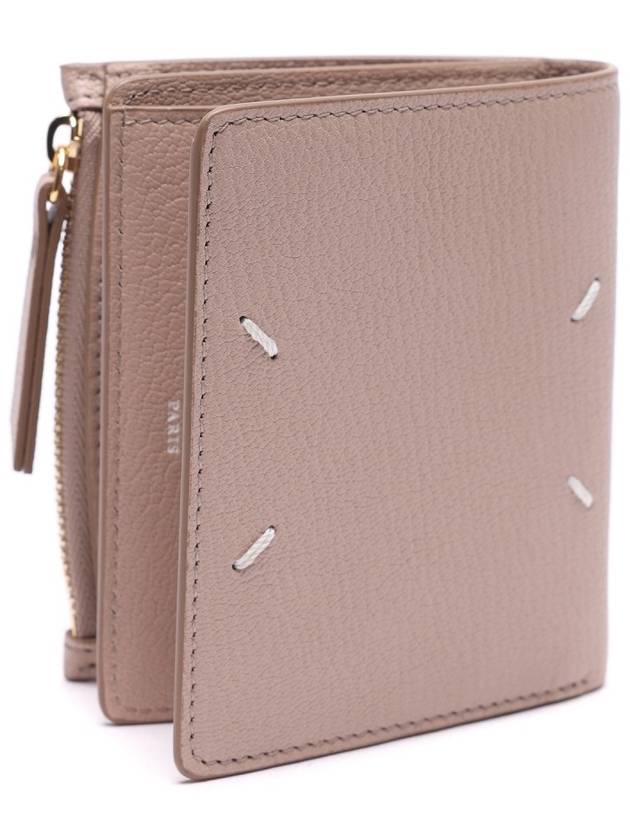 Four-Stitch Leather Half Wallet Pink - MAISON MARGIELA - BALAAN 4