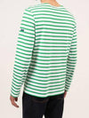 Minquiers Modern Stripe Long Sleeve T-Shirt Green - SAINT JAMES - BALAAN 4