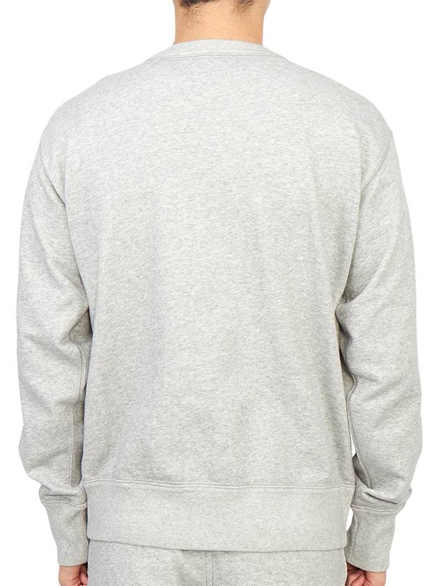 Mike Velvet Logo Sweatshirt Grey - ISABEL MARANT - BALAAN 5