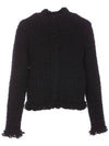 Padding Cotton Cardigan Black - MONCLER - BALAAN 1