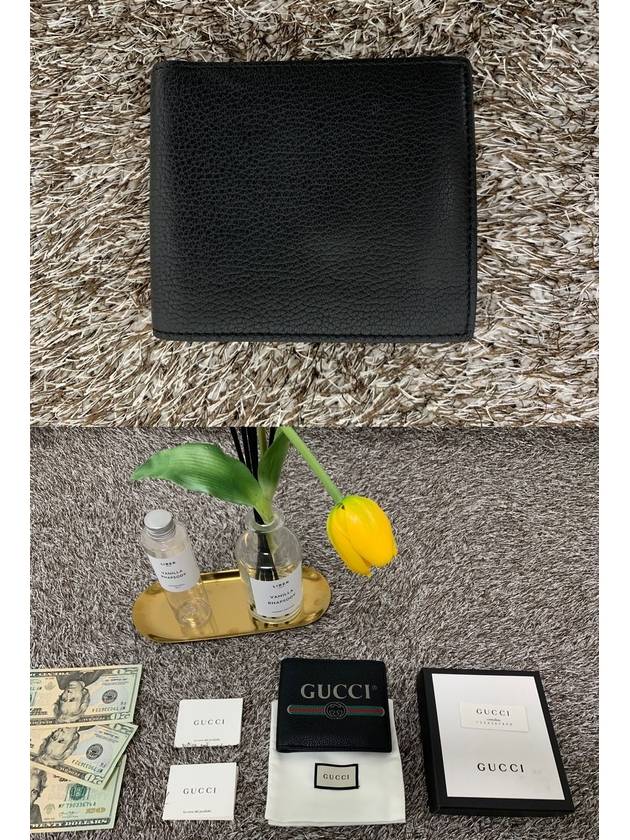 Black band logo leather wallet - GUCCI - BALAAN 7