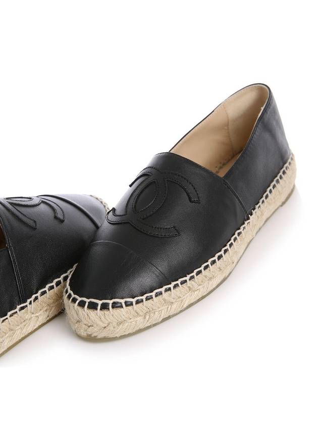 CC logo lambskin espadrilles black - CHANEL - BALAAN 6