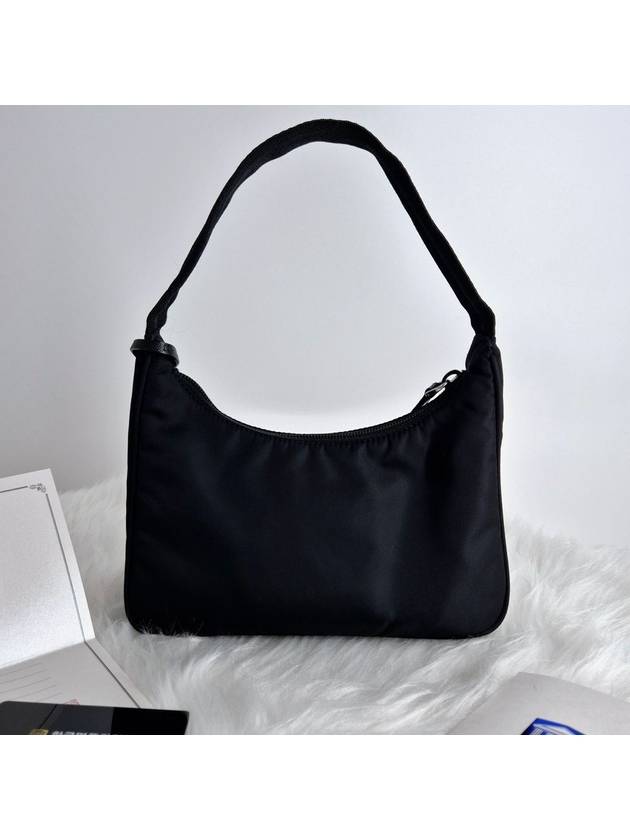 Lada Re Nylon Edition Triangle Logo Hobo Bag Tote Black 1NE515 - PRADA - BALAAN 4