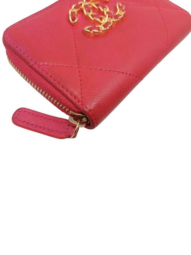 Women AP0949 19 Pink Zipper Coin Card Wallet - CHANEL - BALAAN 6