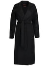 Women's Cles Virgin Wool Single Coat Black - MAX MARA - BALAAN 3