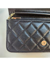 Classic mini bag caviar chain wallet black gold phone holder WOC AP3744B - CHANEL - BALAAN 8