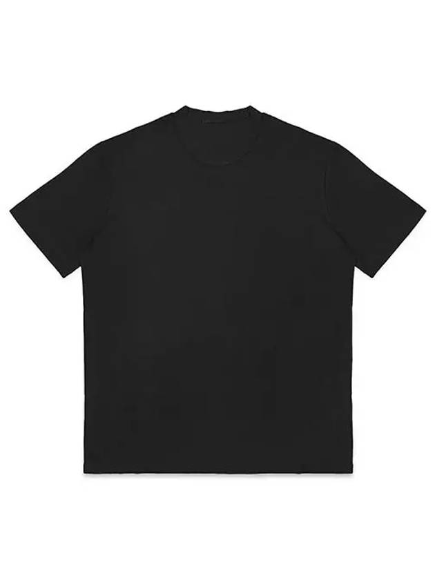 Men's Back Logo Label Cotton Short Sleeve T-Shirt Black - TEN C - BALAAN 2