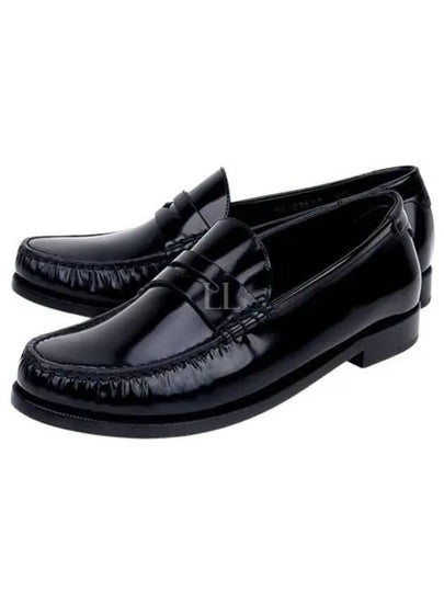 Women's Monogram Le Penny Loafer Black - SAINT LAURENT - BALAAN 2