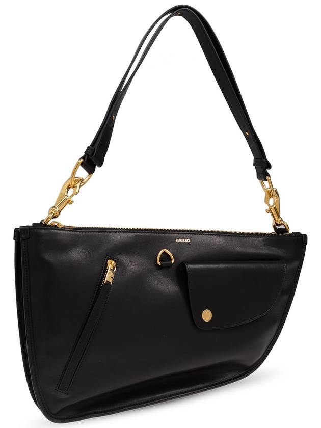 Shield Twin Leather Shoulder Bag Black - BURBERRY - BALAAN 5