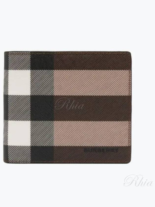 Vintage Check 2-Fold Half Wallet Dark Birch Brown - BURBERRY - BALAAN 2