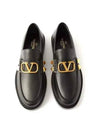 Men's V Logo Studded Sign Calfskin Loafers Black - VALENTINO - BALAAN 2