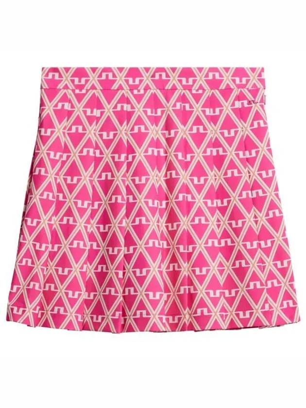 Golf Women's Adina Print Skirt Geo Fuchsia Purple - J.LINDEBERG - BALAAN 2