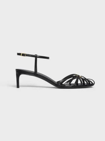 Triomphe Sandals Lambskin Black - CELINE - BALAAN 1