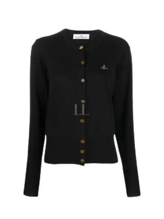 Logo Patch Cardigan Black - VIVIENNE WESTWOOD - BALAAN 2