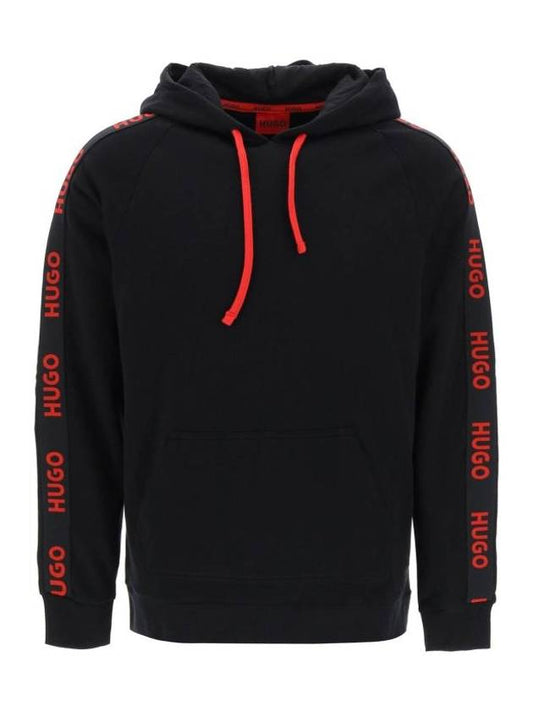 Logo Tape Hoodie Black - HUGO BOSS - BALAAN 1